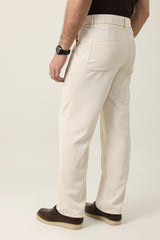 TAILORED PLEAT TROUSERS-BEIGE