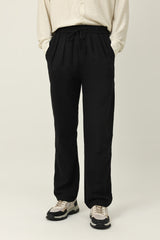 CASUAL DRAWSTRING TROUSER-BLACK