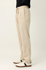 CASUAL DRAWSTRING TROUSER-KHAKI