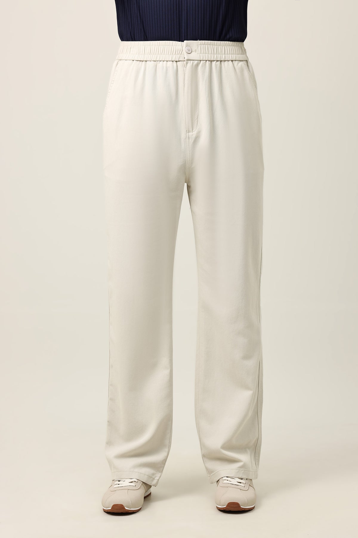 CIPHER LINE TAILORED FLOW BOTTOM-BEIGE