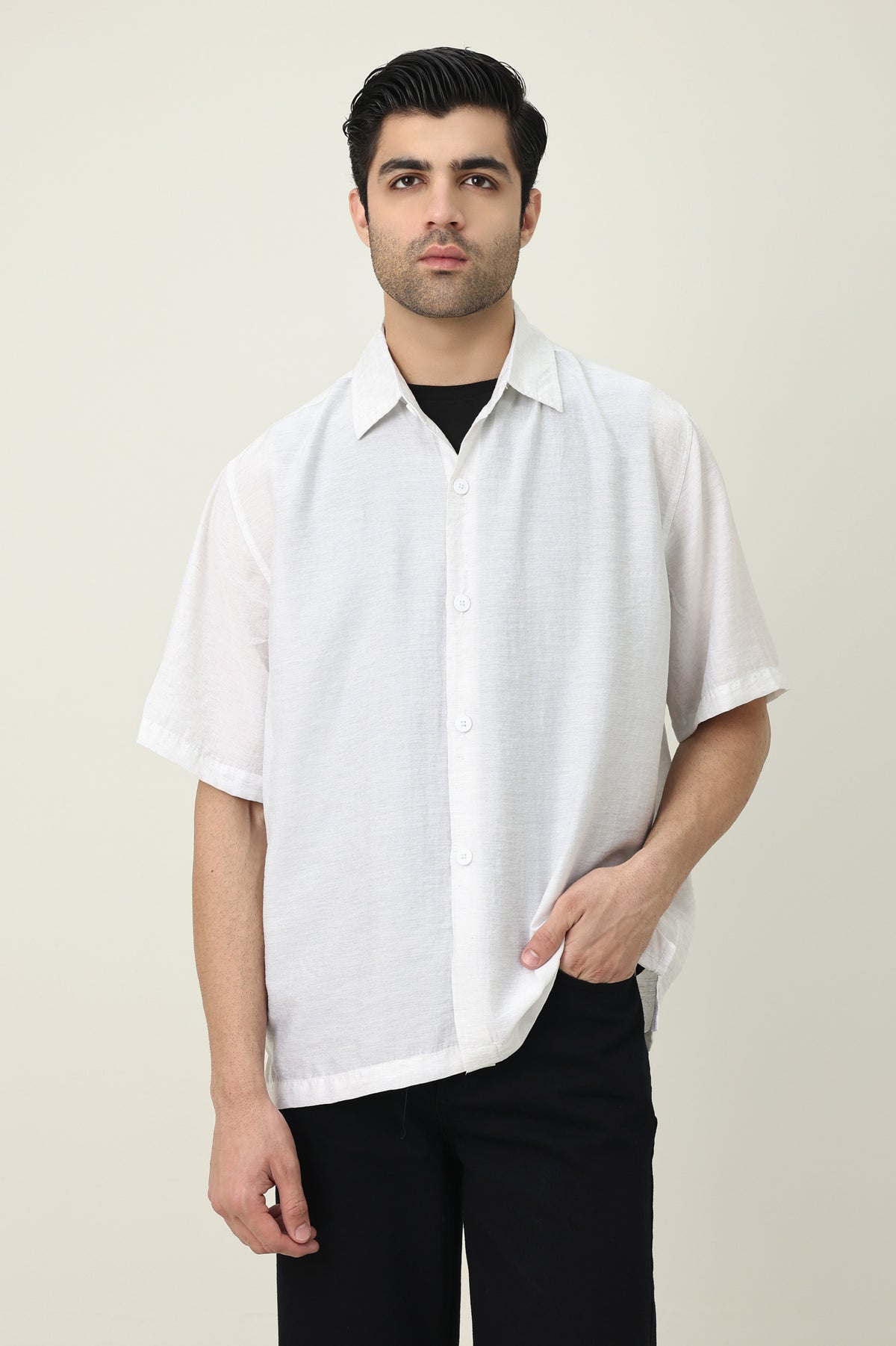 AIR LIGHT COMFORT SHIRT-WHITE
