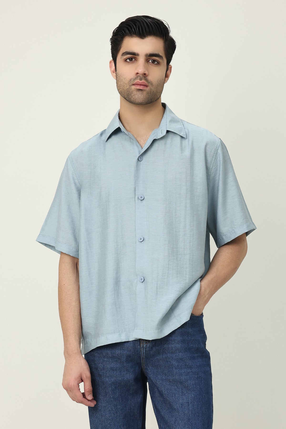 AIR LIGHT COMFORT SHIRT-S/BLU