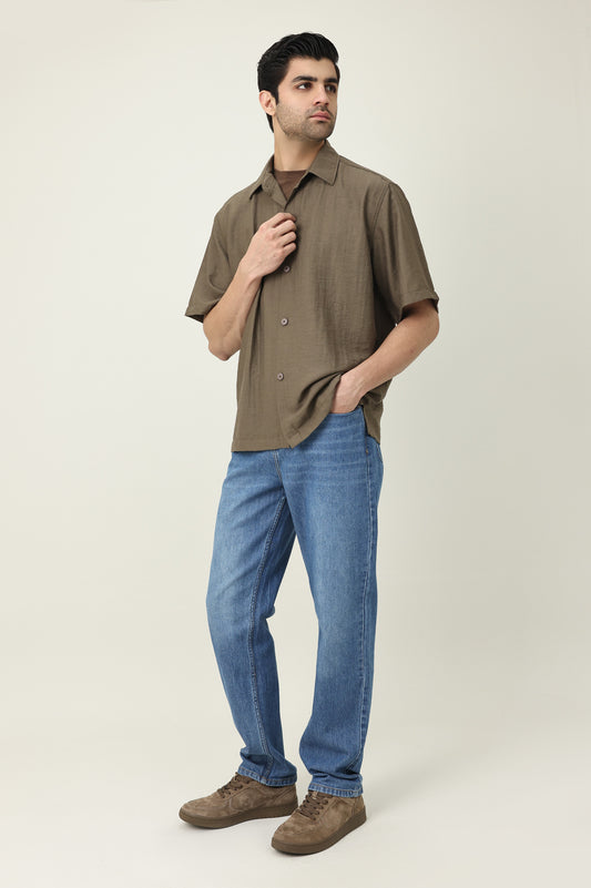 AIR LIGHT COMFORT SHIRT-COFFEE