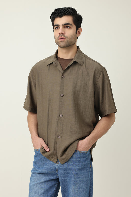 AIR LIGHT COMFORT SHIRT-COFFEE
