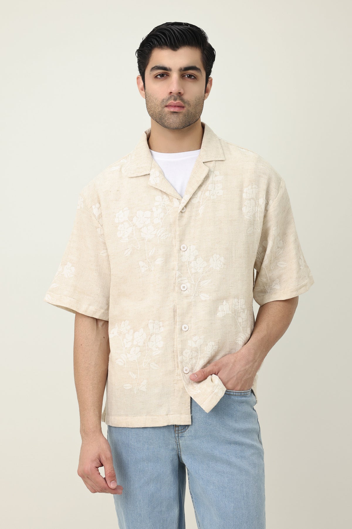 ZENRO PURE FORM SUMMER SHIRT-BEIGE