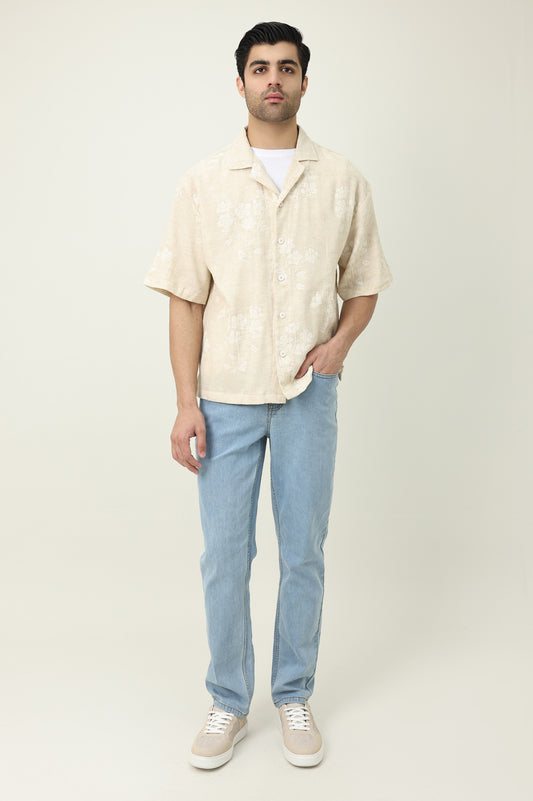ZENRO PURE FORM SUMMER SHIRT-BEIGE