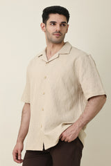 BREEZE LINE CAMP COLLAR SHIRT-KHAKI