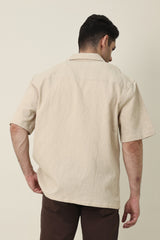 BREEZE LINE CAMP COLLAR SHIRT-KHAKI