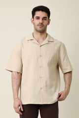 BREEZE LINE CAMP COLLAR SHIRT-KHAKI