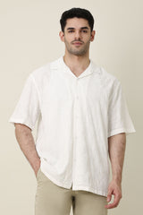 RESORT JACQUARD SHIRT-WHITE