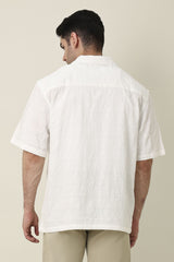 RESORT JACQUARD SHIRT-WHITE