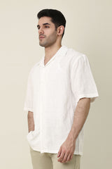 RESORT JACQUARD SHIRT-WHITE