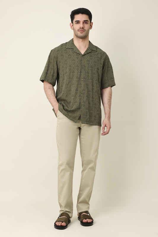 RESORT JACQUARD SHIRT-GREEN