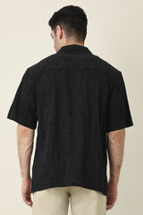 RESORT JACQUARD SHIRT-BLACK