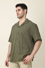 RESORT JACQUARD SHIRT-GREEN