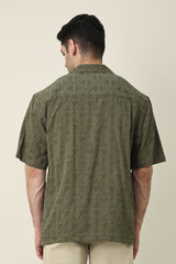 RESORT JACQUARD SHIRT-GREEN
