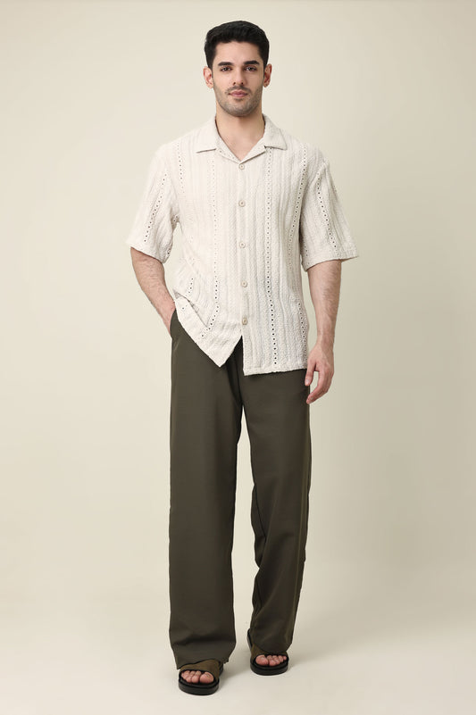 LEISURE SUMMER SHIRT-BEIGE