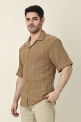LEISURE SUMMER SHIRT-BROWN