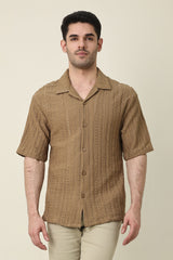 LEISURE SUMMER SHIRT-BROWN