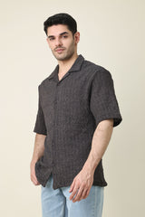PRISM WAVE TEXTURE SHIRT-GREY