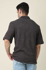 PRISM WAVE TEXTURE SHIRT-GREY