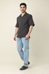 PRISM WAVE TEXTURE SHIRT-GREY