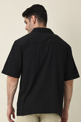 PACIFIC BREEZE KNIT SHIRT-BLACK