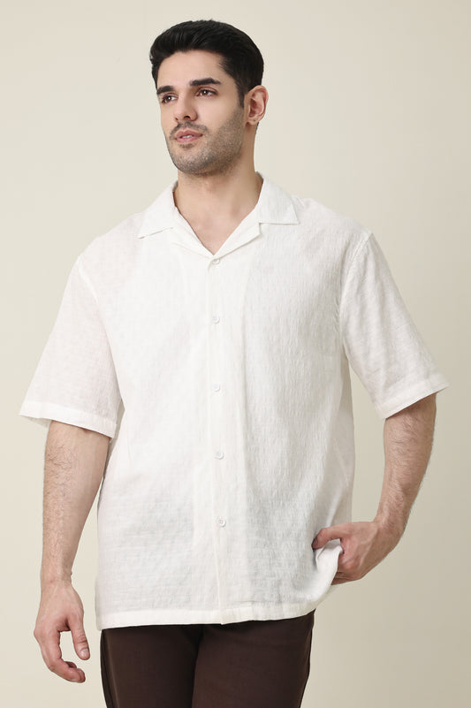 PACIFIC BREEZE KNIT SHIRT-WHITE