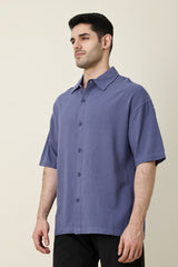 SUMMER DRIFT CASUAL SHIRT-BLUE