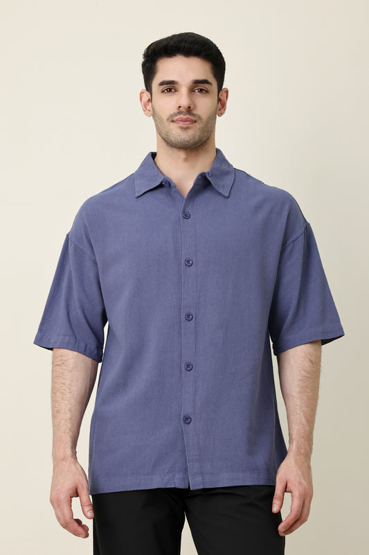SUMMER DRIFT CASUAL SHIRT-BLUE