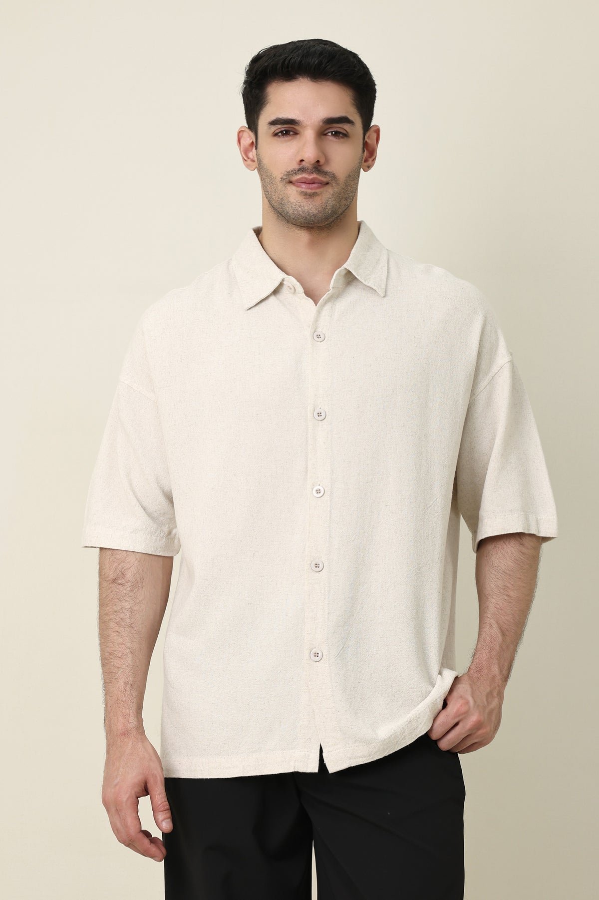 SUMMER DRIFT CASUAL SHIRT-BEIGE