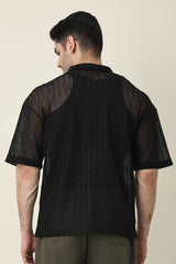 LACEKNIT MODERN CLASSIC SHIRT-BLACK