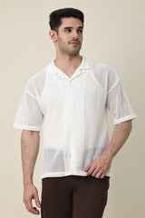 LACEKNIT MODERN CLASSIC SHIRT-WHITE