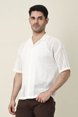 LACEKNIT MODERN CLASSIC SHIRT-WHITE