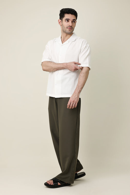 FLOWSTRUCT BUTTON SHIRT-WHITE