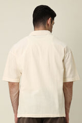 FLOWSTRUCT BUTTON SHIRT-BEIGE