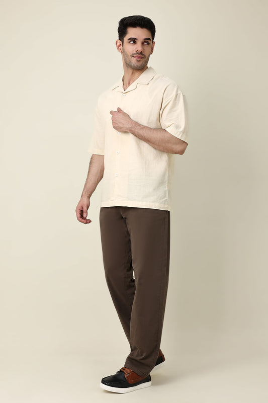 FLOWSTRUCT BUTTON SHIRT-BEIGE