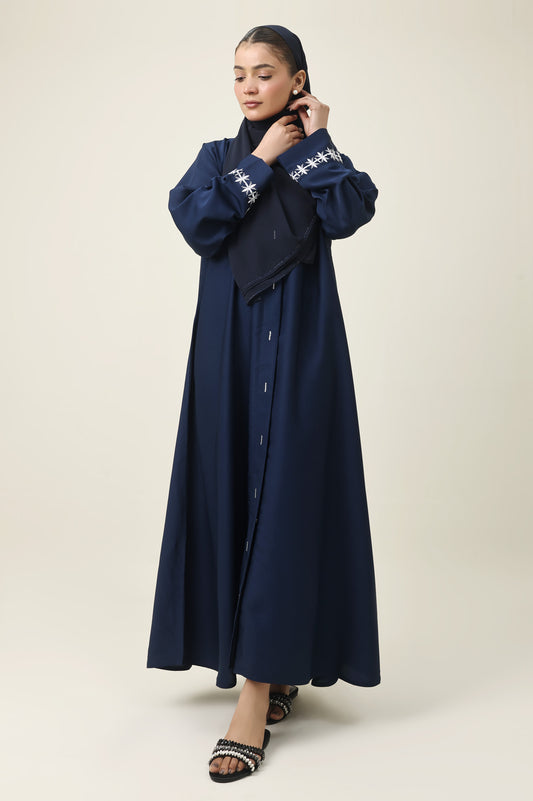 NATURAL ELEGANCE ABAYA-NAVY