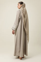 ROUHANI ELEGANT EVERYDAY ABAYA-BEIGE