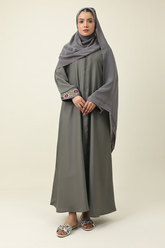 FINE ELEGANT MODEST ABAYA-OLIVE