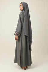 FINE ELEGANT MODEST ABAYA-OLIVE