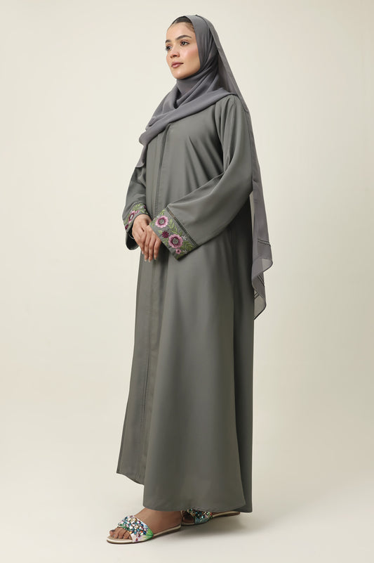 FINE ELEGANT MODEST ABAYA-OLIVE