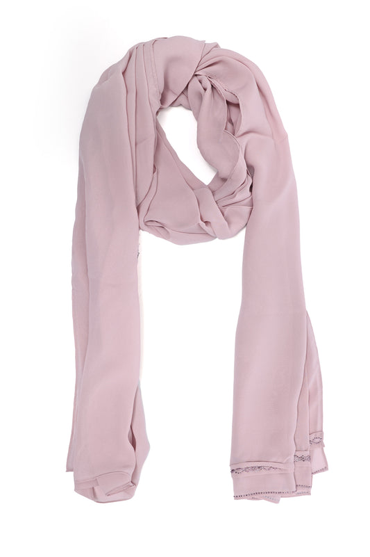 EMBELLISHED EDGE SCARF-LAVENDER