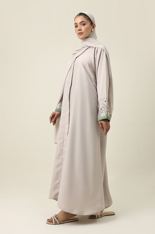AYLA SOFT MODEST ABAYA-BEIGE