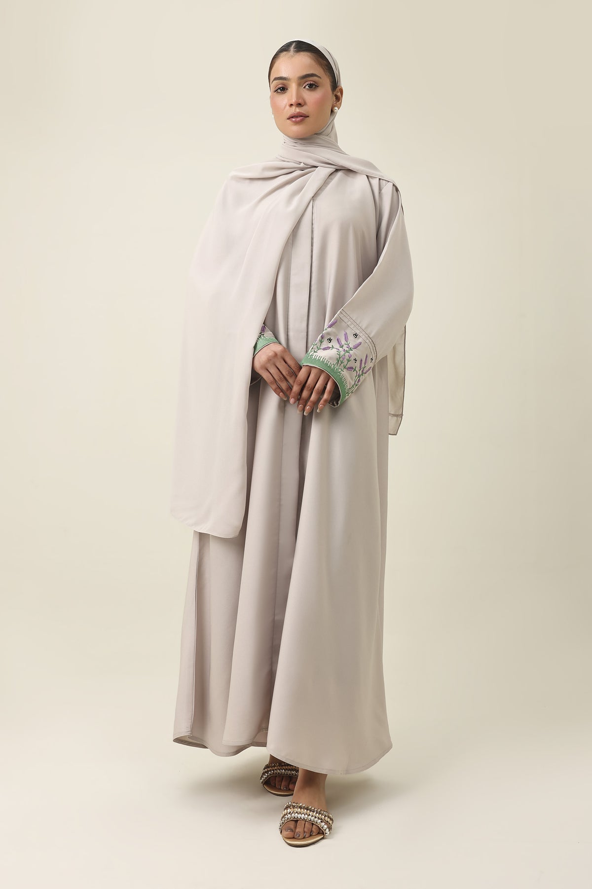 AYLA SOFT MODEST ABAYA-BEIGE