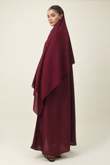 PURE SILK TOUCH ABAYA-BURGUNDY
