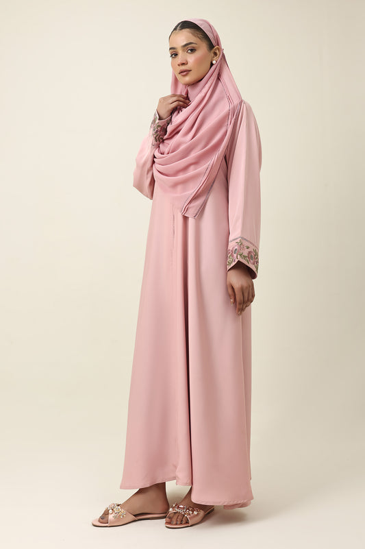 FINE ELEGANT MODEST ABAYA-PINK