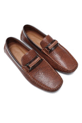 ASTON TEXTURED LOAFERS-BROWN