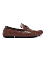 ASTON TEXTURED LOAFERS-BROWN