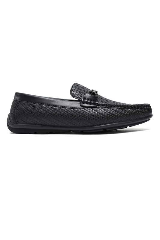 PARIS ROYALE WOVEN LOAFERS-BLACK